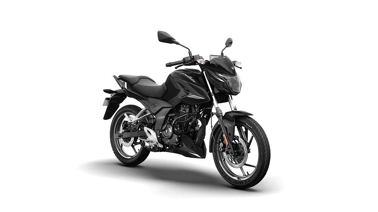 Bajaj Pulsar P150 Ebony Black White Twin seat 