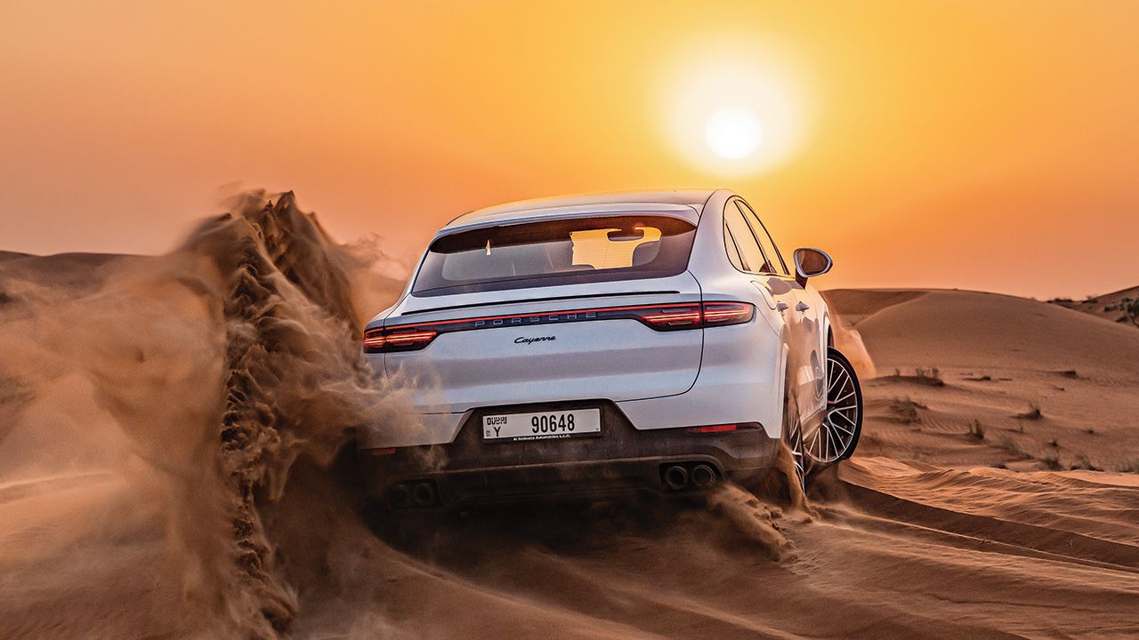 Porsche Cayenne Coupe Desert Slide Rear View