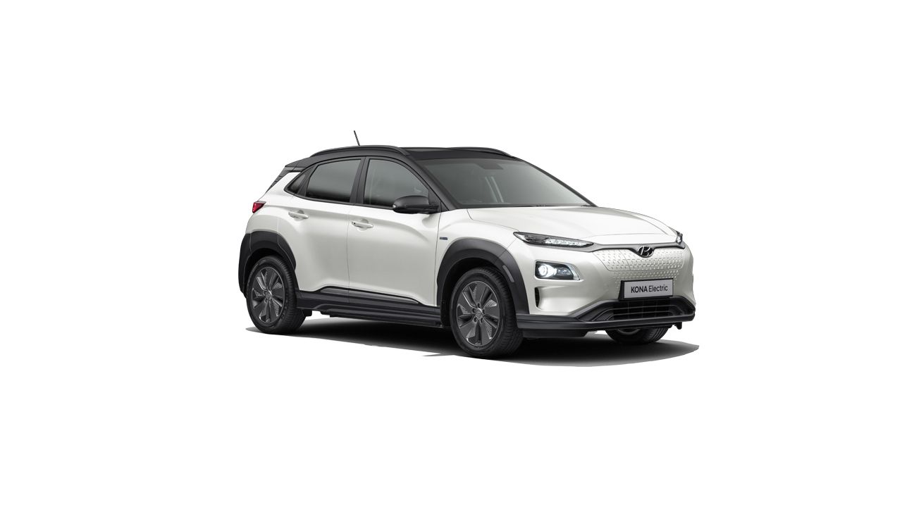 Hyundai Kona Electric Polar white with phantom black roof