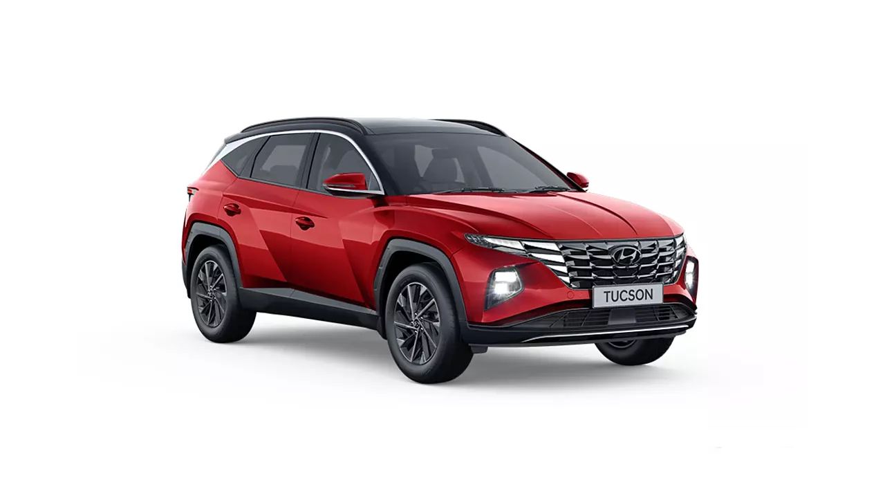 Hyundai Tucson Fiery Red with Black Roof