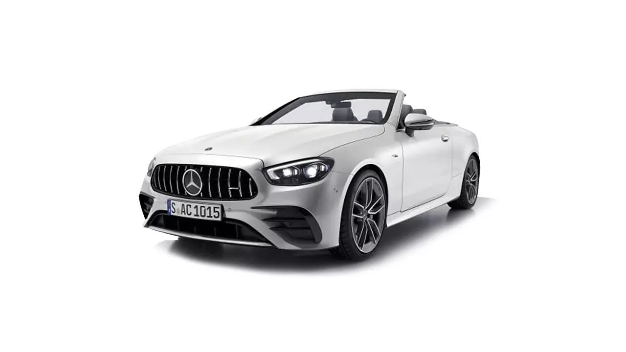 Mercedes Benz AMG E53 Cabriolet Opalite White Bright