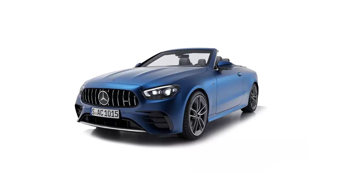 Mercedes Benz AMG E53 Cabriolet Spectral Blue Magno