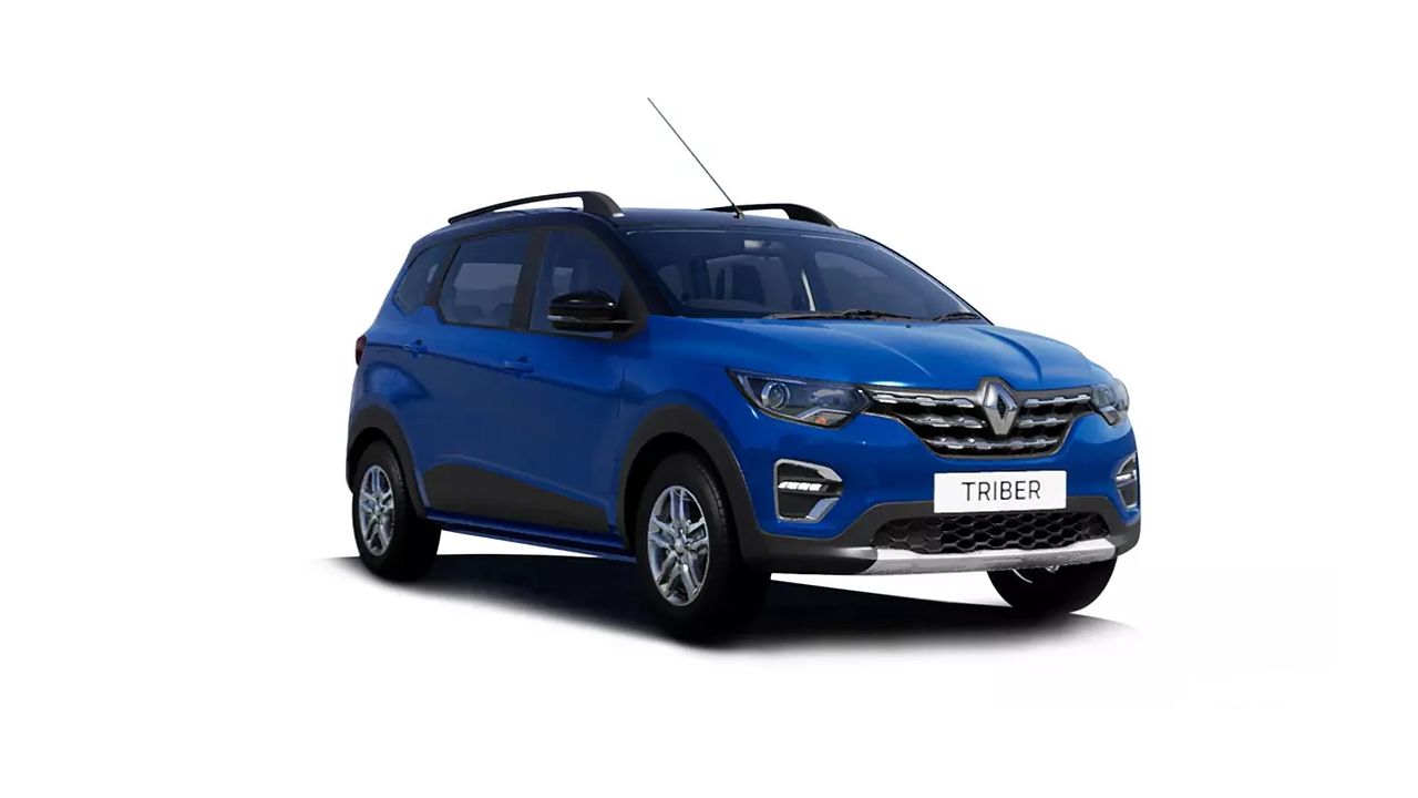 Renault Triber Electric Blue with Black Roof