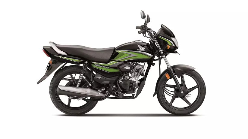 Honda Shine 100 Black with Green Stripes