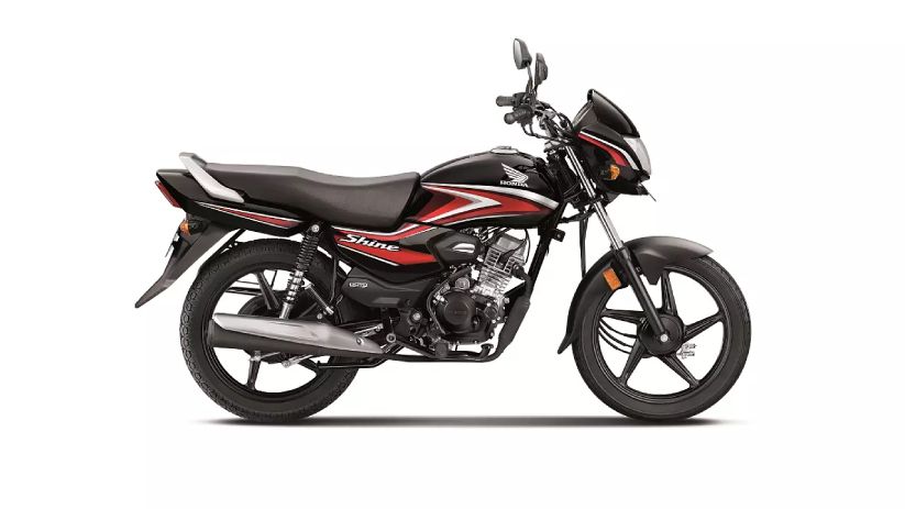 Honda Shine 100 Black with Red Stripes