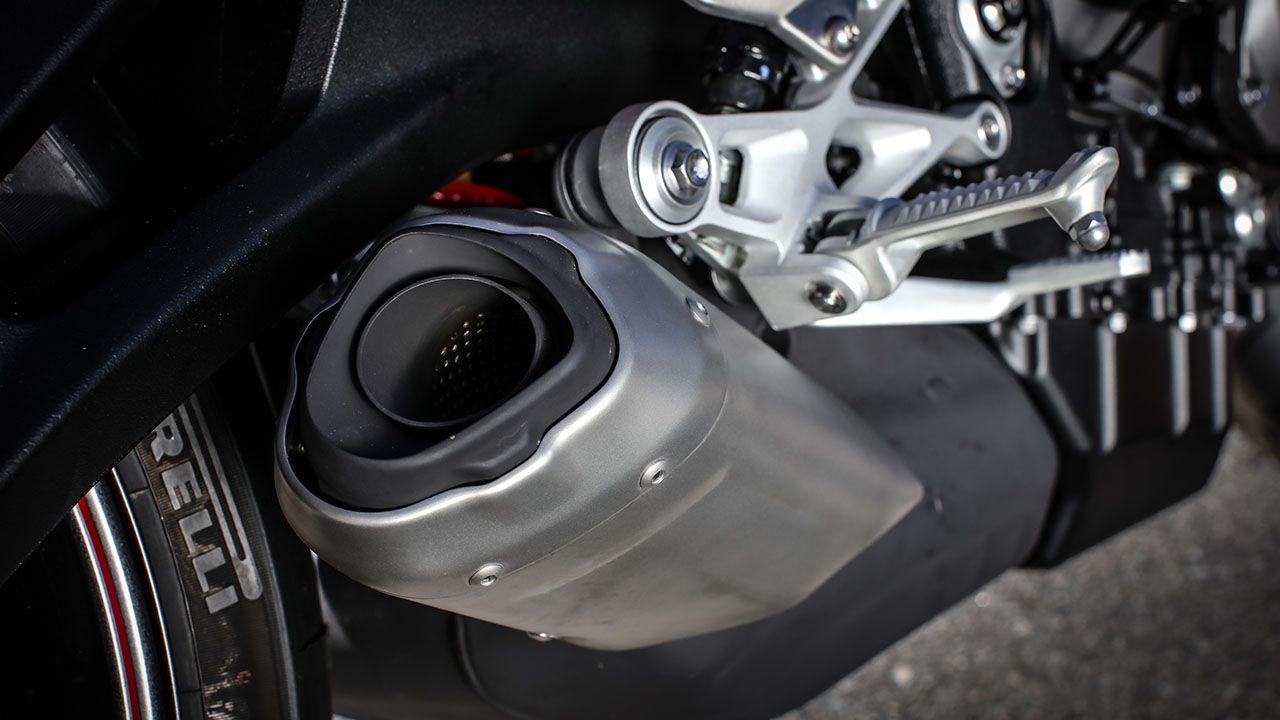 Triumph Street Triple R Exhaust View