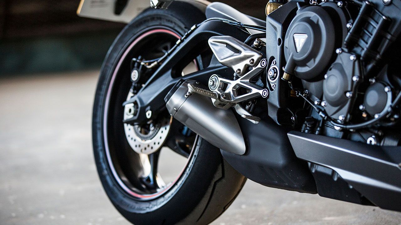 Triumph Street Triple RS Exhaust View