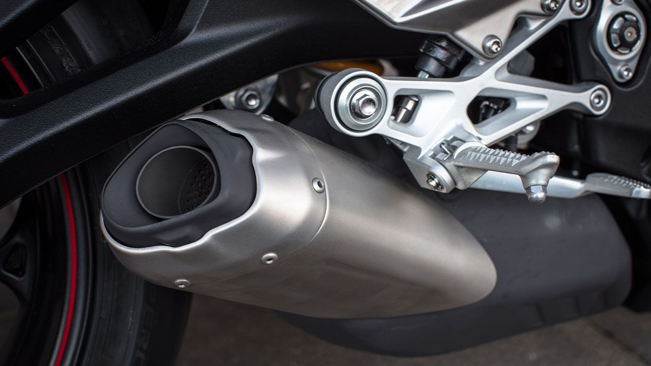 Triumph Street Triple RS Exhaust View