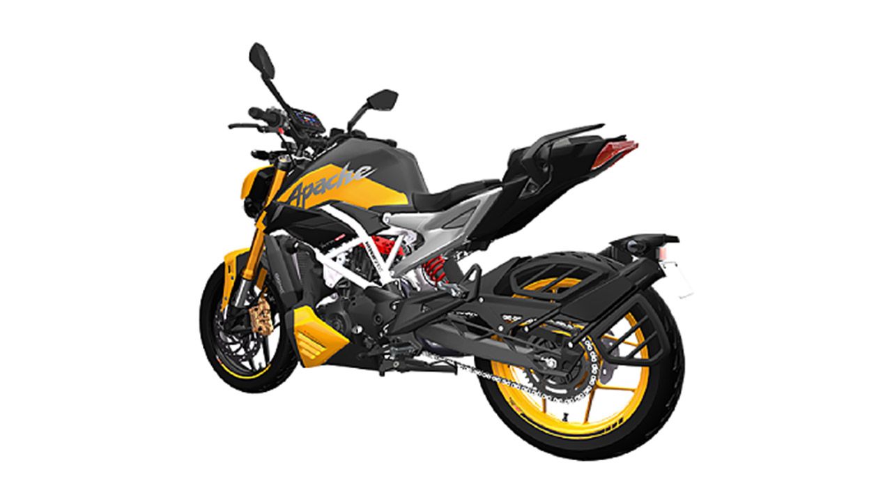 TVS Apache RTR 310 Left Rear Three Quarter