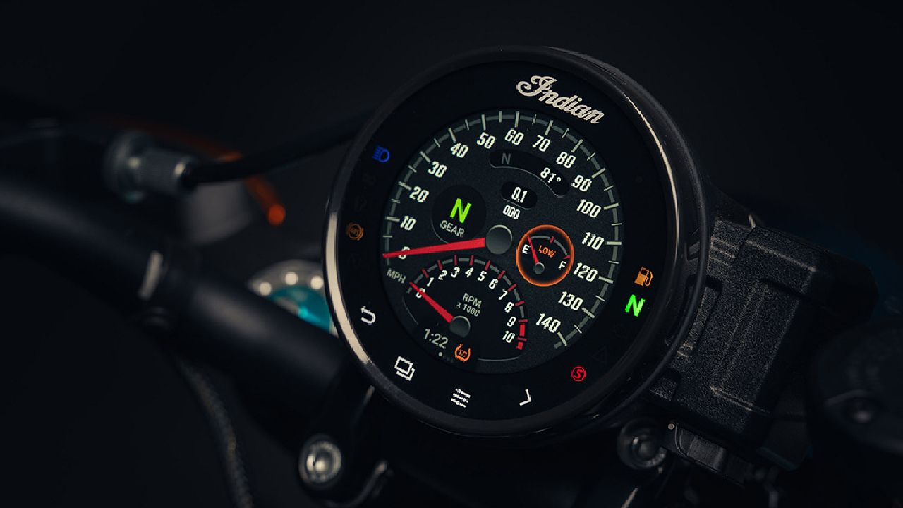 Indian FTR R Carbon SPL Edition Instrument Cluster