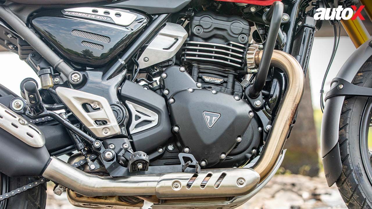 Triumph Scrambler 400 X Engine From Right