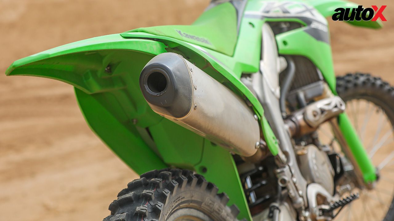 Kawasaki KX250 Exhaust View