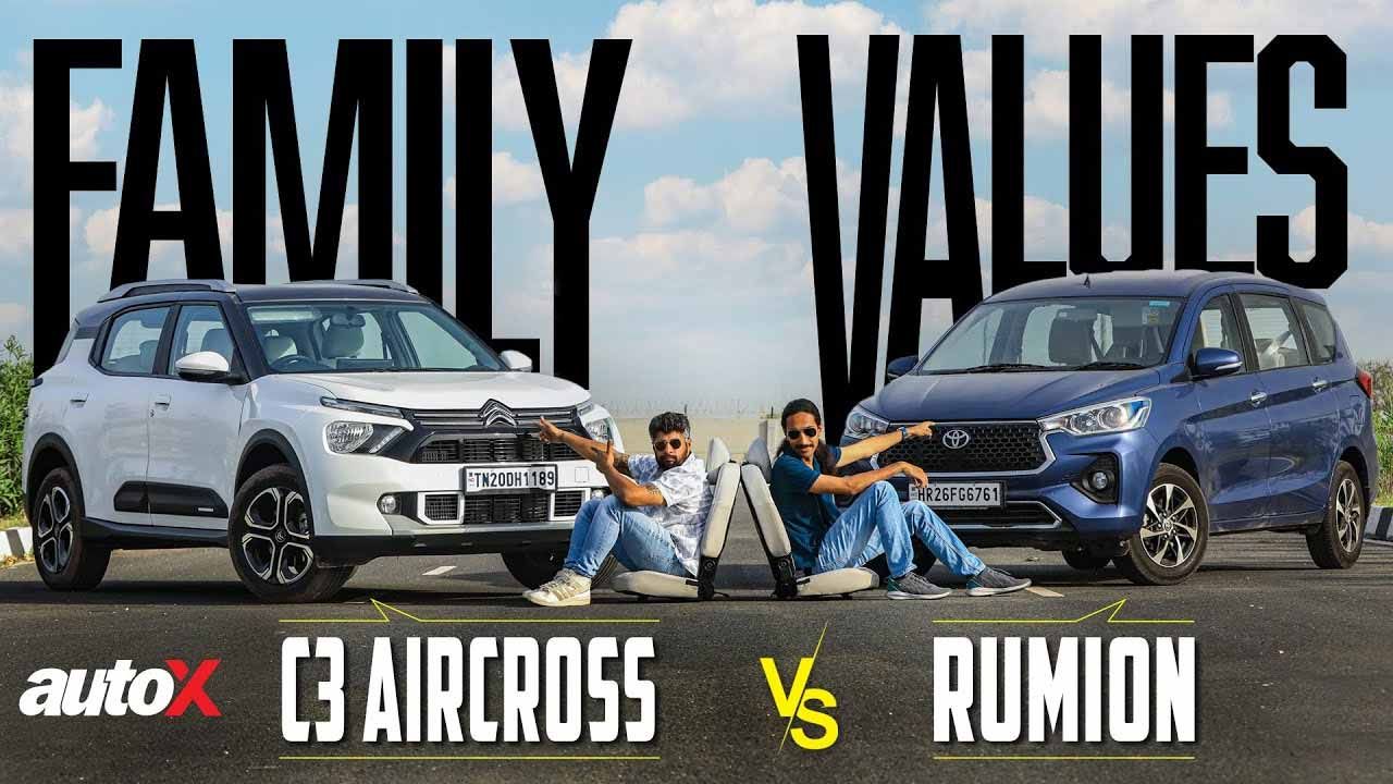 Citroen C3 Aircross Vs Toyota Rumion 2024 The Ultimate Budget Family Car Battle AutoX