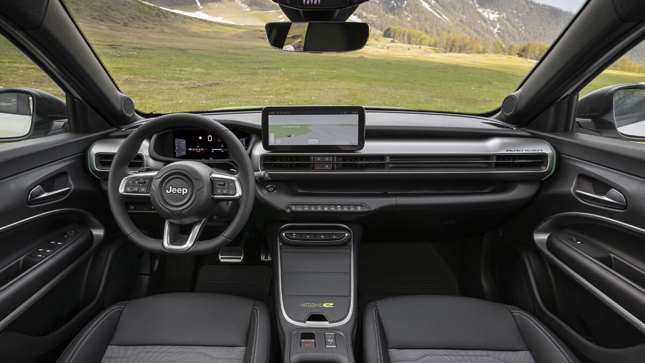 Interior of Jeep Avenger 4xe SUV Unveiled 