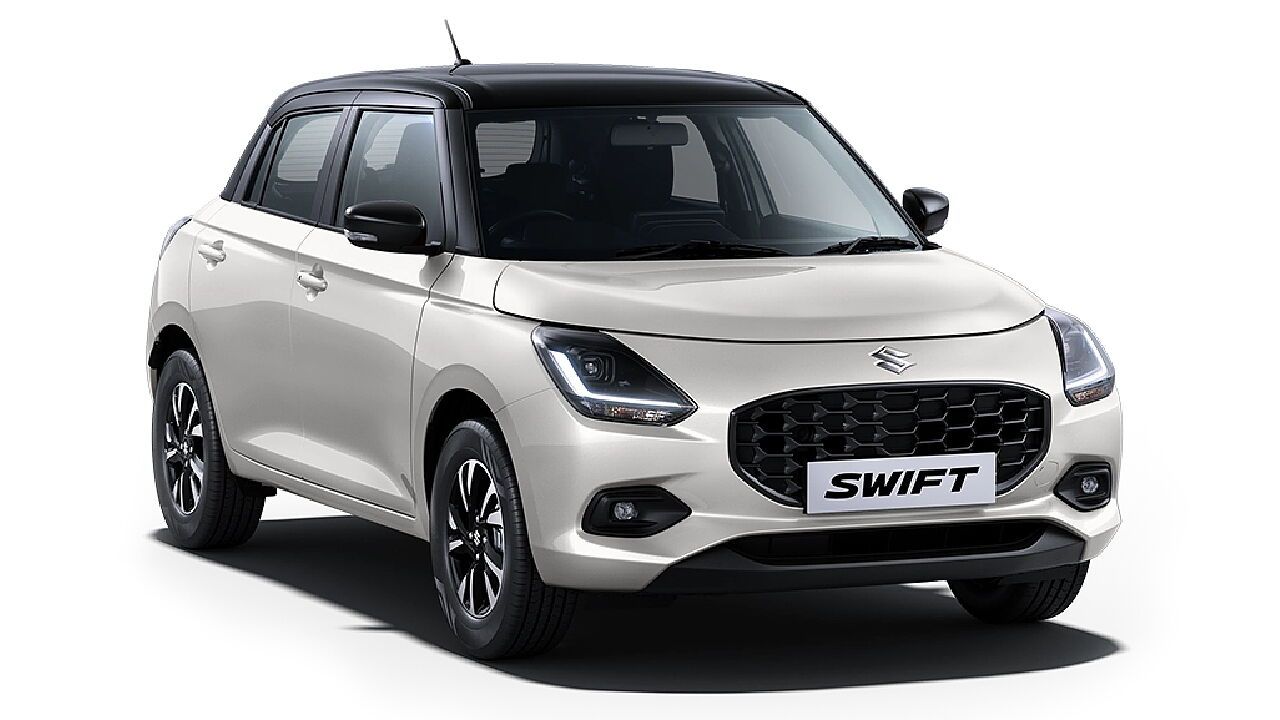 Maruti Suzuki Swift Pearl Arctic White With Pearl Midnight Black Roof