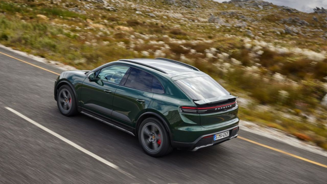 Porsche Macan EV 4S Rear and Side View