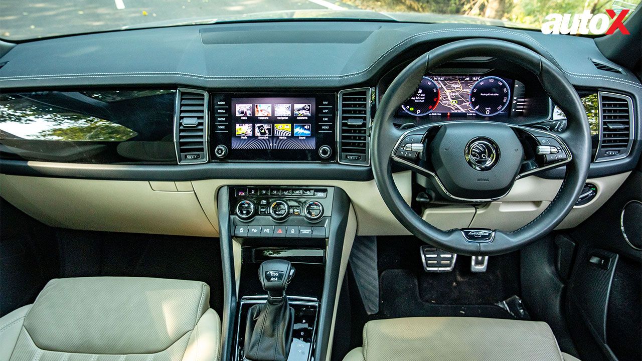 Skoda Kodiaq View Of Steering Console And Instrumentation