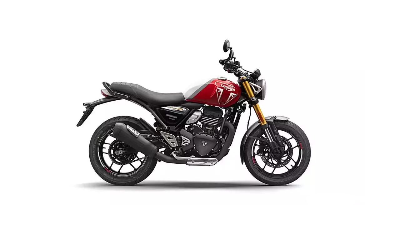 Triumph Speed 400 Racing Red Pearl Metallic White